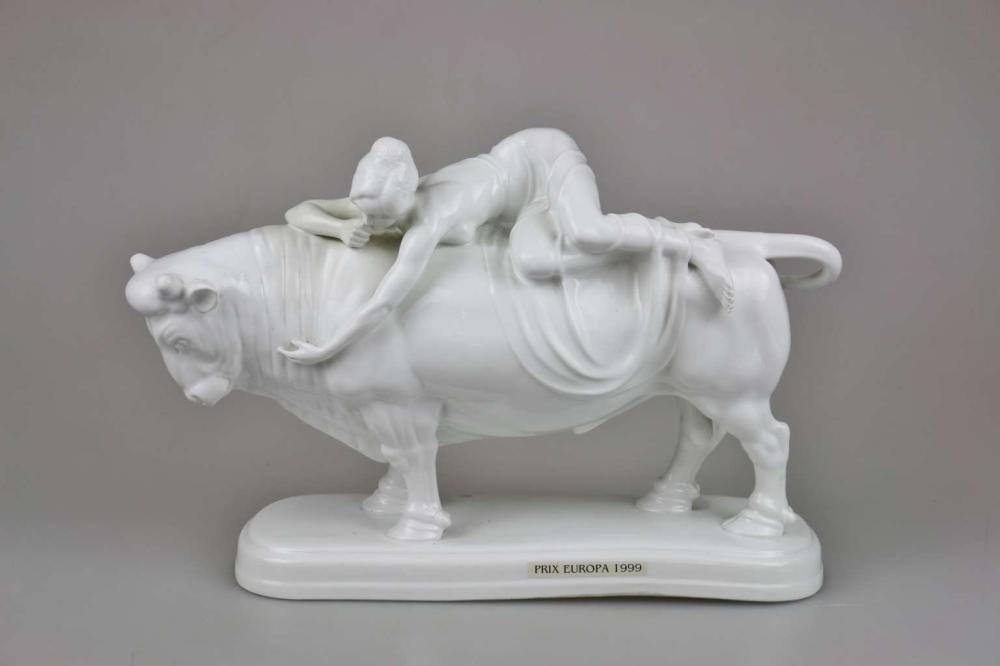 Carl Nacke comparable auction result: carl nacke 1876 1953 europa auf dem stier fraureuth wei porzellan teils altrestauriert