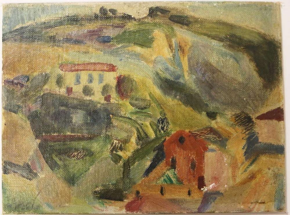 Rudolf Großmann comparable auction result: rudolf grossmann 1882 1941 petit paysage lskizze verso bez