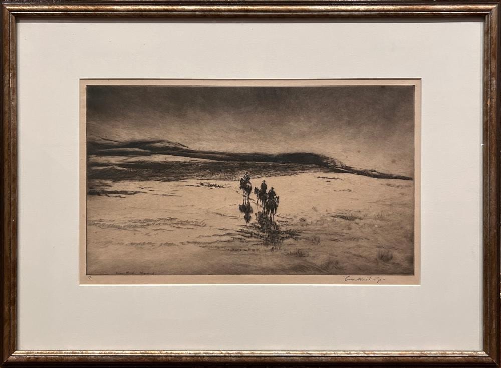 Levon West comparable auction result: levon west 1900 1968 wyoming etching