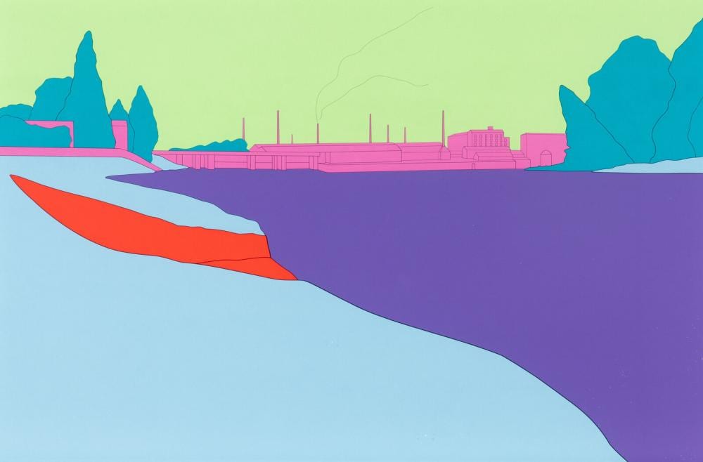 Michael Craig-Martin comparable auction result: michael craig martin irish b 1941 deconstructing seurat blue 2 2004
