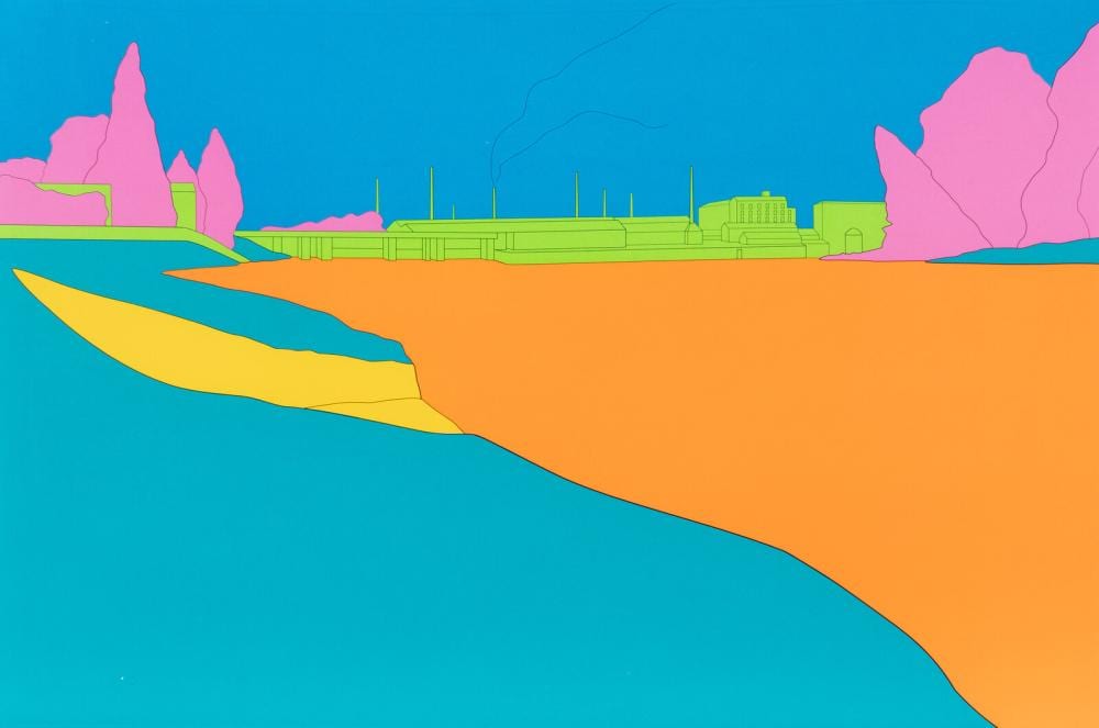 Michael Craig-Martin comparable auction result: michael craig martin irish b 1941 deconstructing seurat turquoise green 1 2004