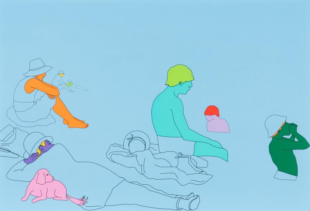 Michael Craig-Martin comparable auction result: michael craig martin irish b 1941 deconstructing seurat blue 1 2004