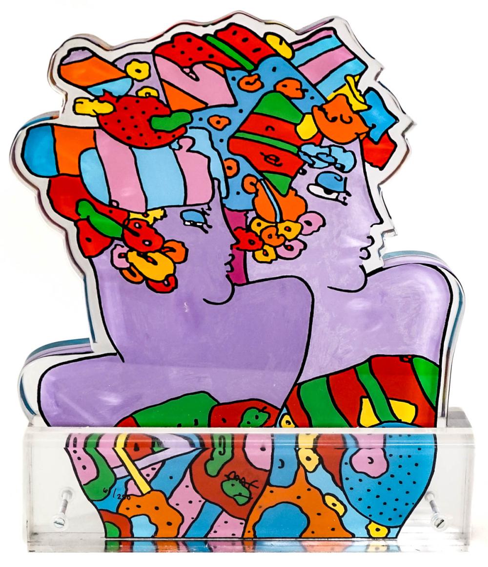 Peter Max Limited Edition Lucite Sculpture sold by Grant Zahajko Auctions, LLC, lot 242A — auction record photograph