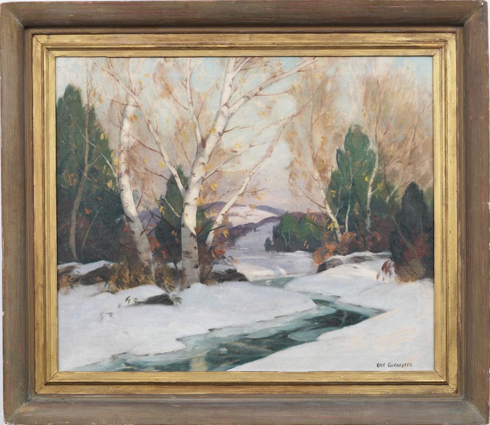 Cecil Chichester comparable auction result: cecil chichester 1891 1963 large vintage american impressionist winter landscape oil painting