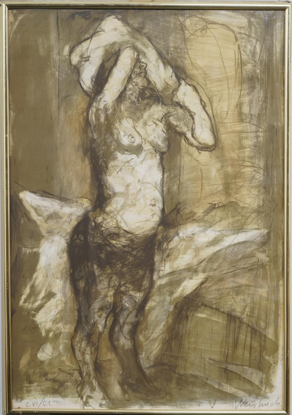 Claude Weisbuch comparable auction result: claude weisbuch 1927 2014 french modernist nude woman signed print