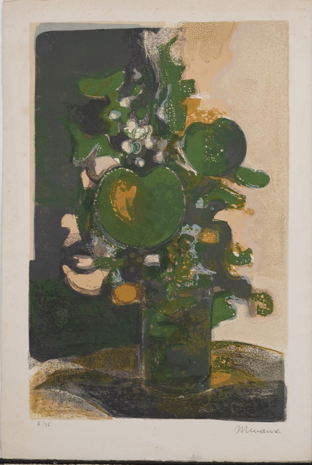 André Minaux comparable auction result: andr minaux 1923 1986 le grand bouquet or nature morte vintage still life print