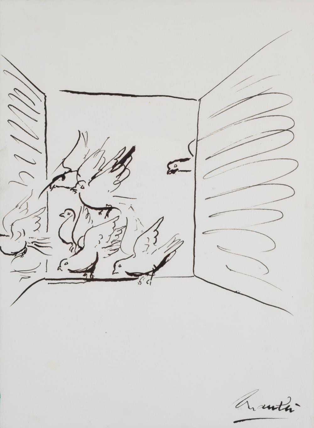 giacomo manz bergamo 1908 roma 1991 doves at the window · Finarte · 2025-12-04 Giacomo Manzù comparable auction result: giacomo manz bergamo 1908 roma 1991 doves at the window