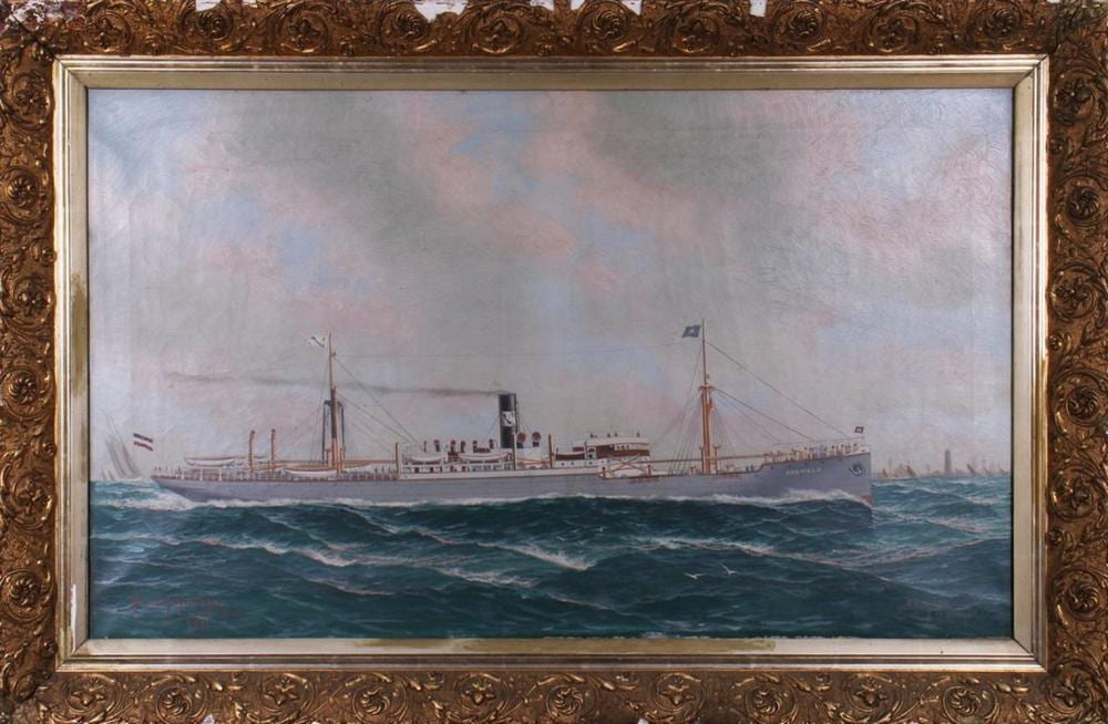 John Henry Mohrmann comparable auction result: john henry mohrmann 1857 estebr gge belgium 1916 bloomsbury canada captain s portrait of the ss answald oil on canvas
