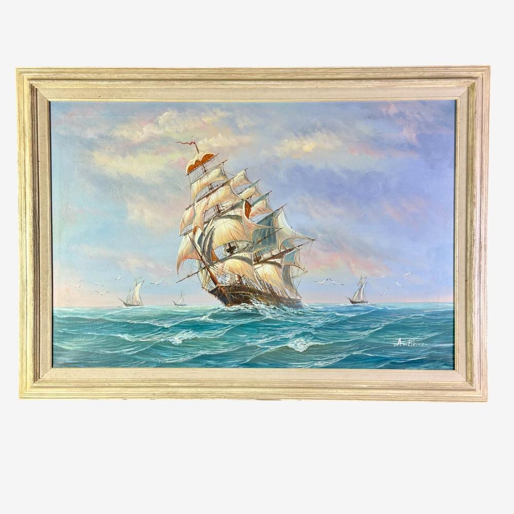 John Ambrose comparable auction result: marine scene by john ambrose