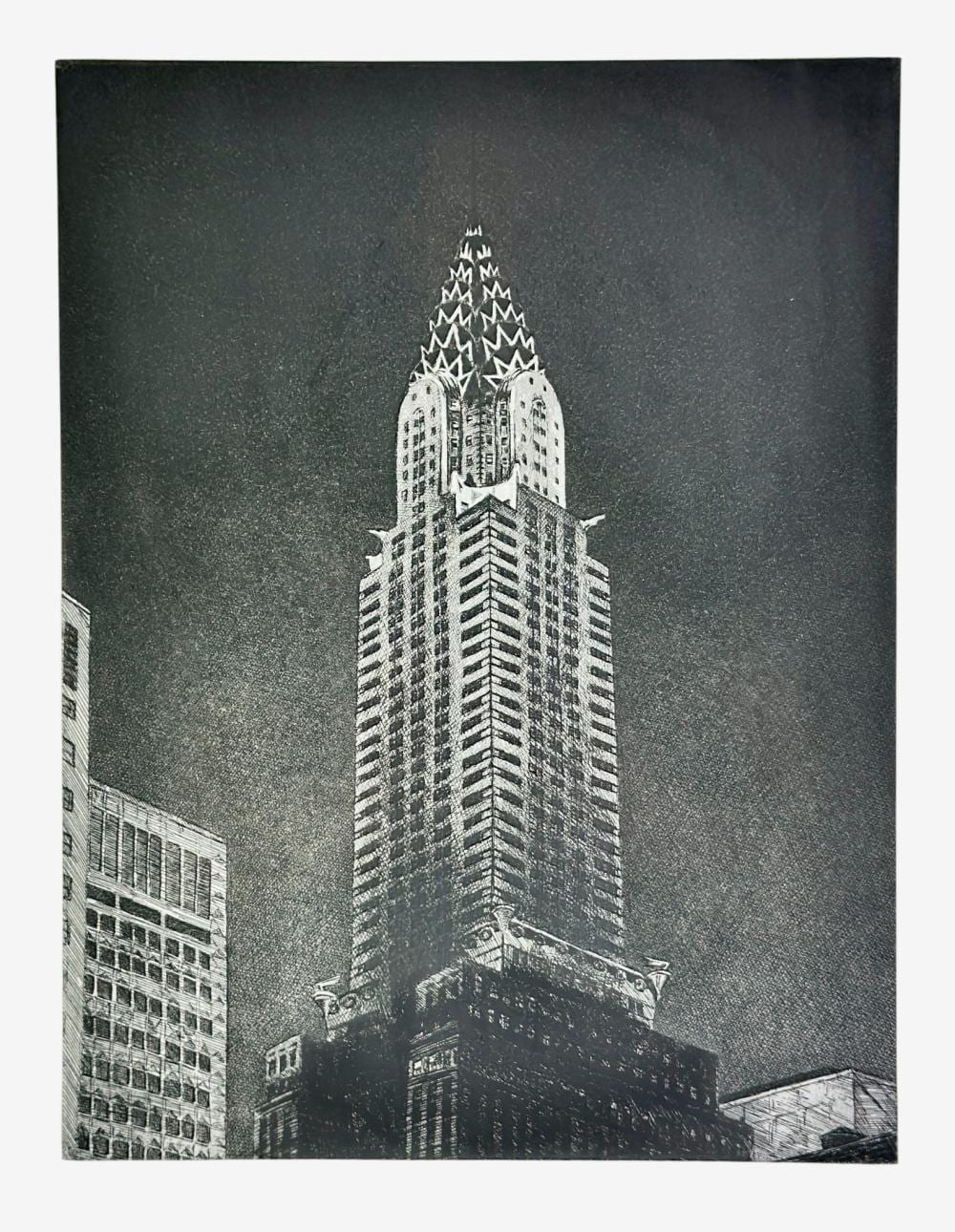 Frederick Mershimer comparable auction result: chrysler building mezzotint by frederick mershimer