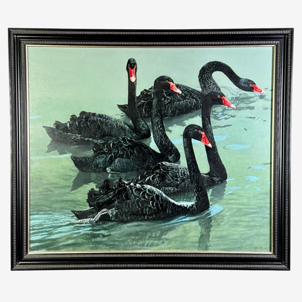 Raymond Ching comparable auction result: the black swan and study by raymond ching