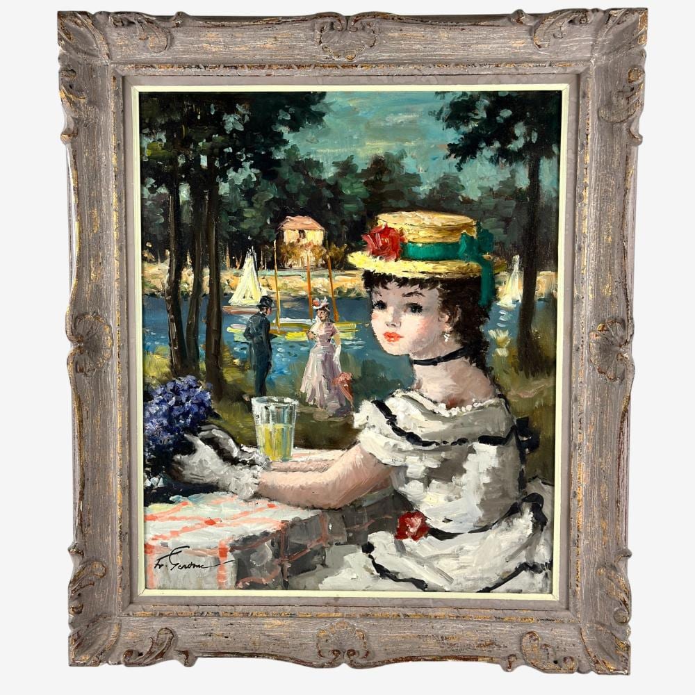 Francois Gerome comparable auction result: lady at a table by francois gerome
