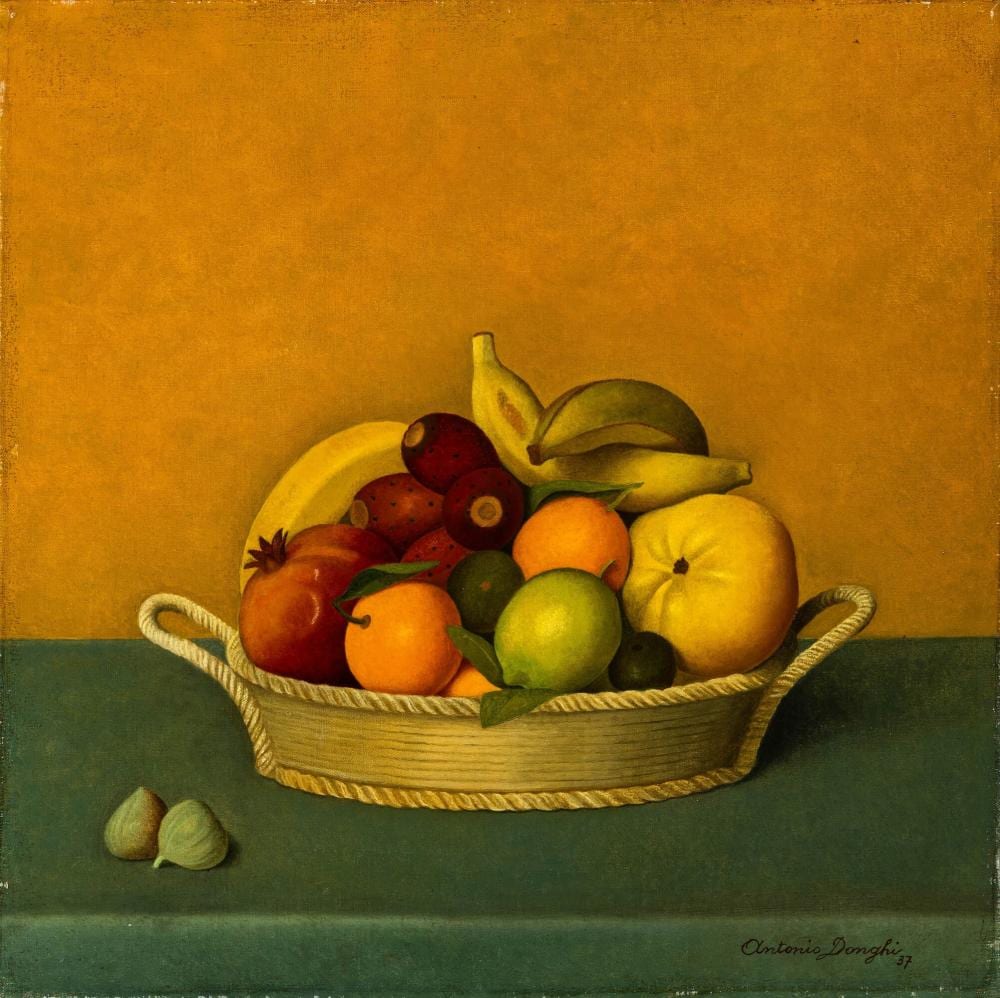 Antonio Donghi comparable auction result: antonio donghi 1897 roma 1963 roma frutta