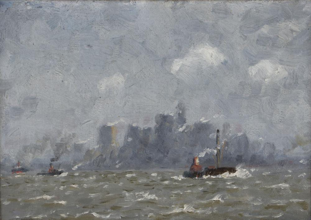 William Edward Norton comparable auction result: william edward norton american 1843 1916 lower manhattan oil on canvas