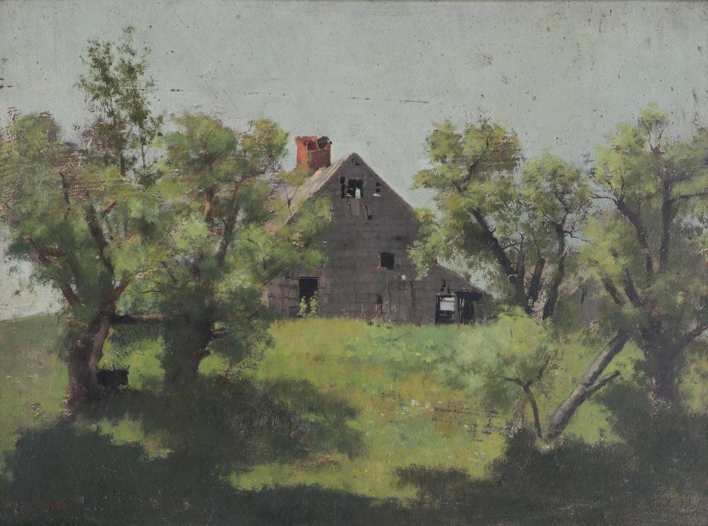 Charles Henry Miller comparable auction result: charles henry miller american 1842 1922 south fork farmhouse oil on board