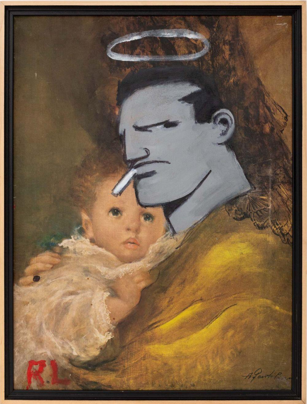 robert loughlin dada and child acrylic on canvas · Auctions at Showplace · 2026-01-22 Robert Loughlin comparable auction result: robert loughlin dada and child acrylic on canvas