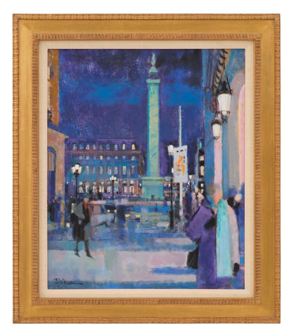 Pierre Neveu comparable auction result: pierre neveu french b 1929 evening in the city