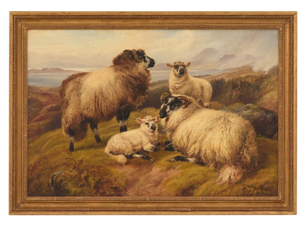 Robert Watson comparable auction result: robert watson british 1855 1921 highland sheep 1883