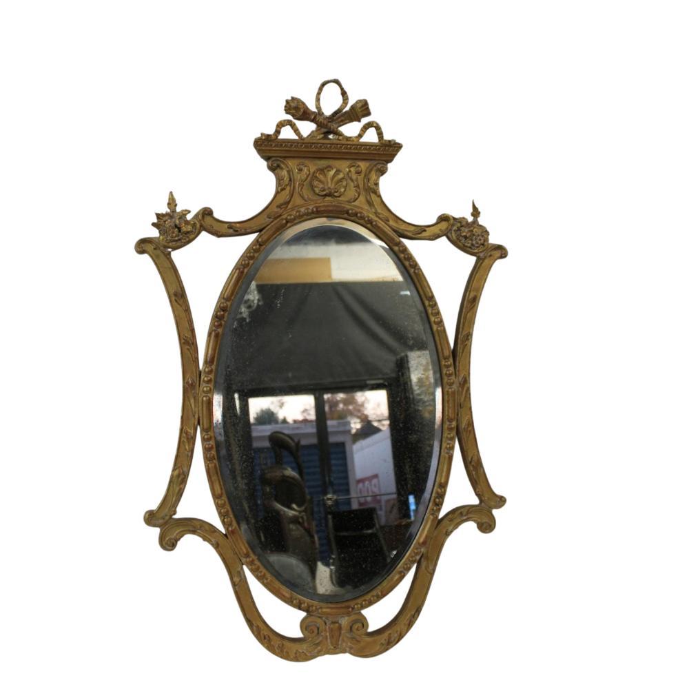 Vintage and Finely Carved Giltwood Mirror sold by Clarke Auction Gallery, lot 223 — auction record photograph