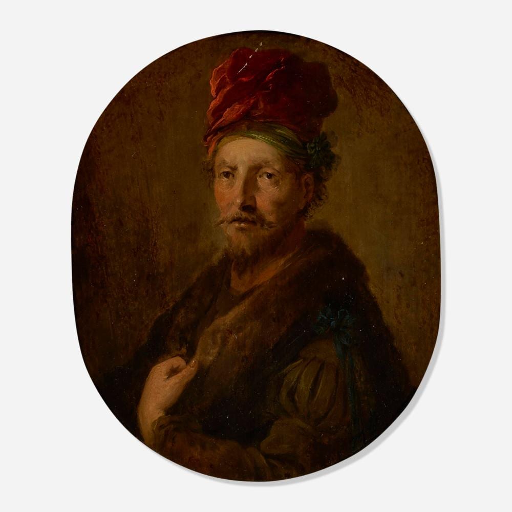 Christian Wilhelm Ernst Dietrich comparable auction result: christian wilhelm ernst dietrich attribution portrait of a gentleman in red turban