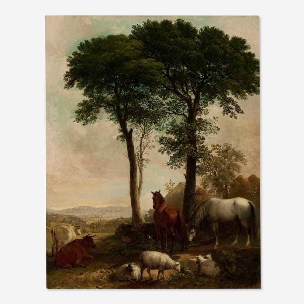 Asher Brown Durand comparable auction result: asher brown durand farmyard summer