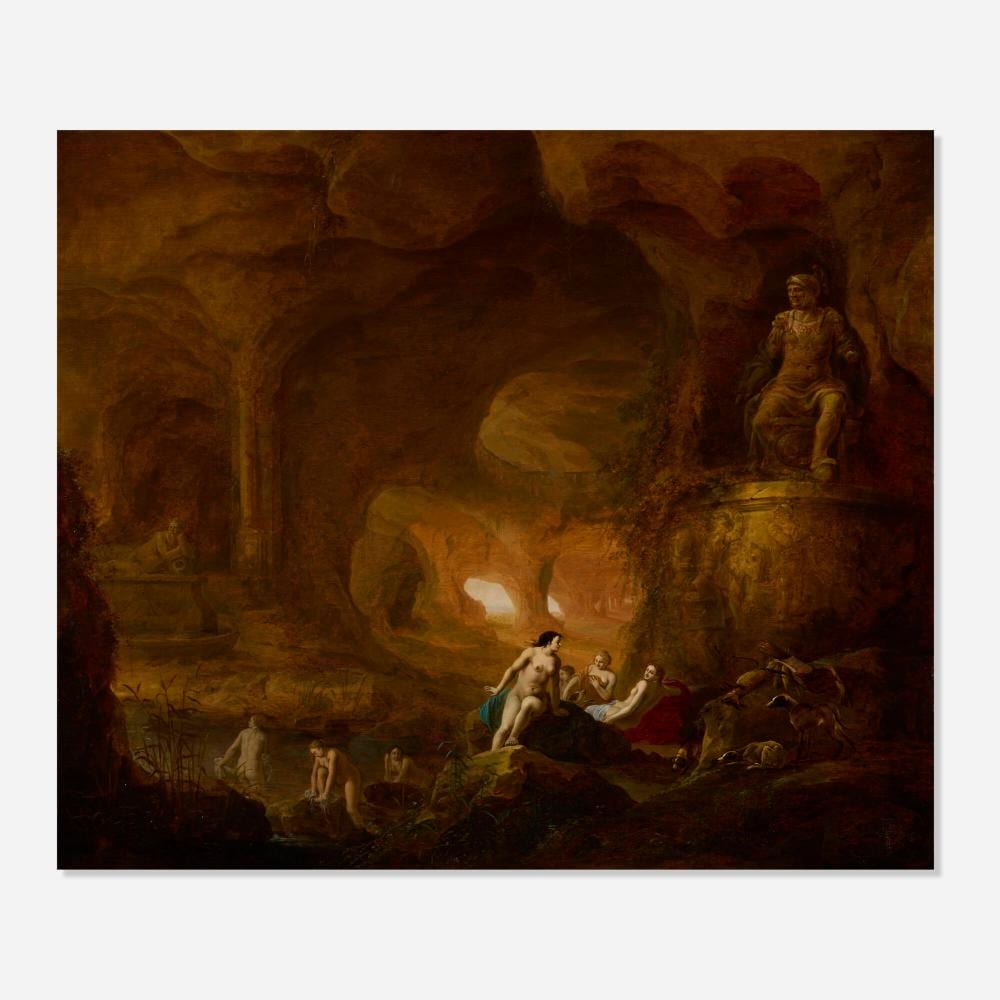Abraham van Cuylenborch comparable auction result: abraham van cuylenborch diana and her nymphs in a grotto