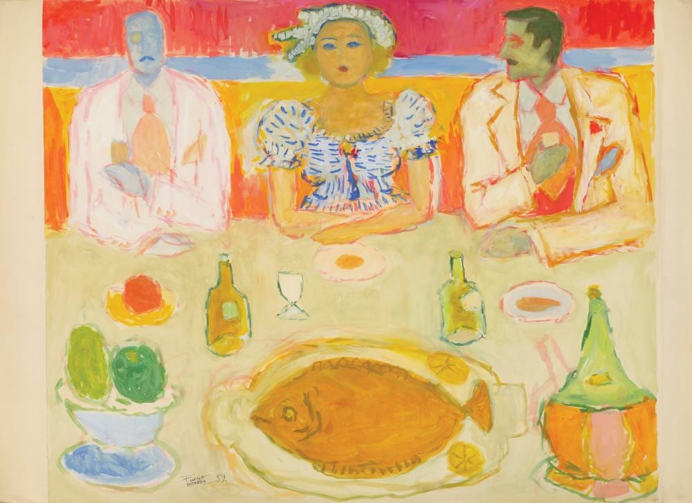 Fikret Moualla comparable auction result: fikret moualla turquie 1903 1967 au restaurant