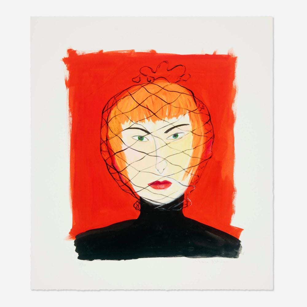 Maira Kalman comparable auction result: maira kalman woman with face net