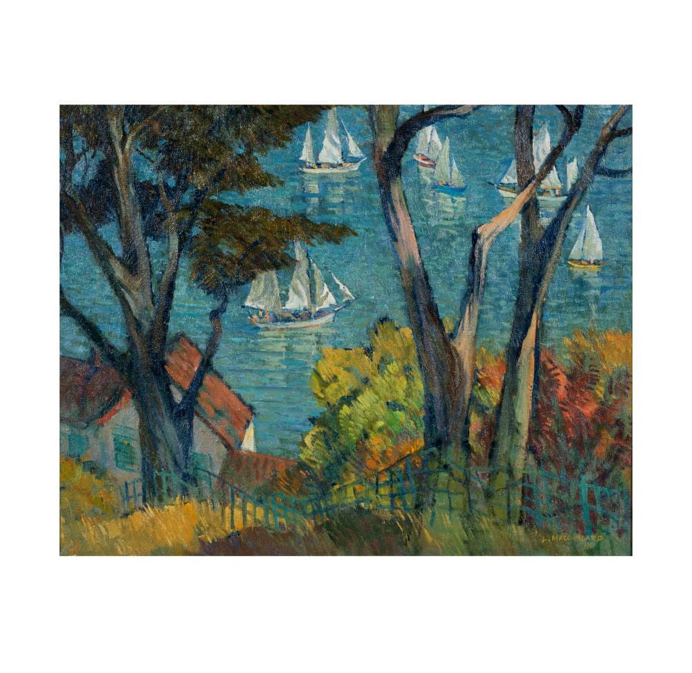 Louis Macouillard comparable auction result: louis macouillard 1917 1987 becalmed sausalito