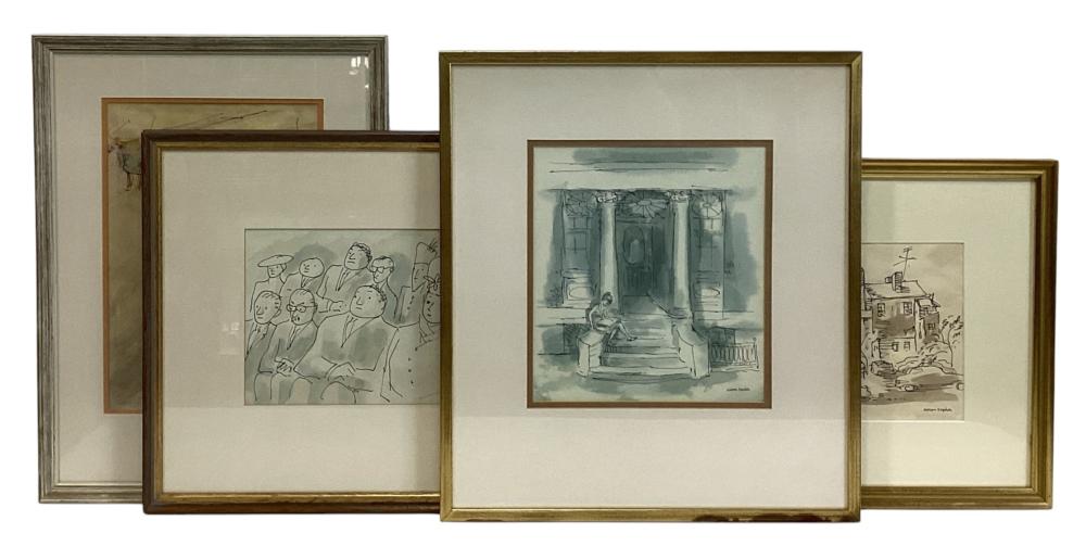 Aaron Sopher comparable auction result: 5 aaron sopher helen ries mixed media artworks