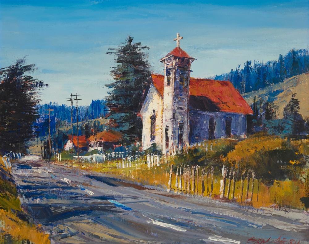 Ben Abril comparable auction result: ben abril 1923 1995 high country church