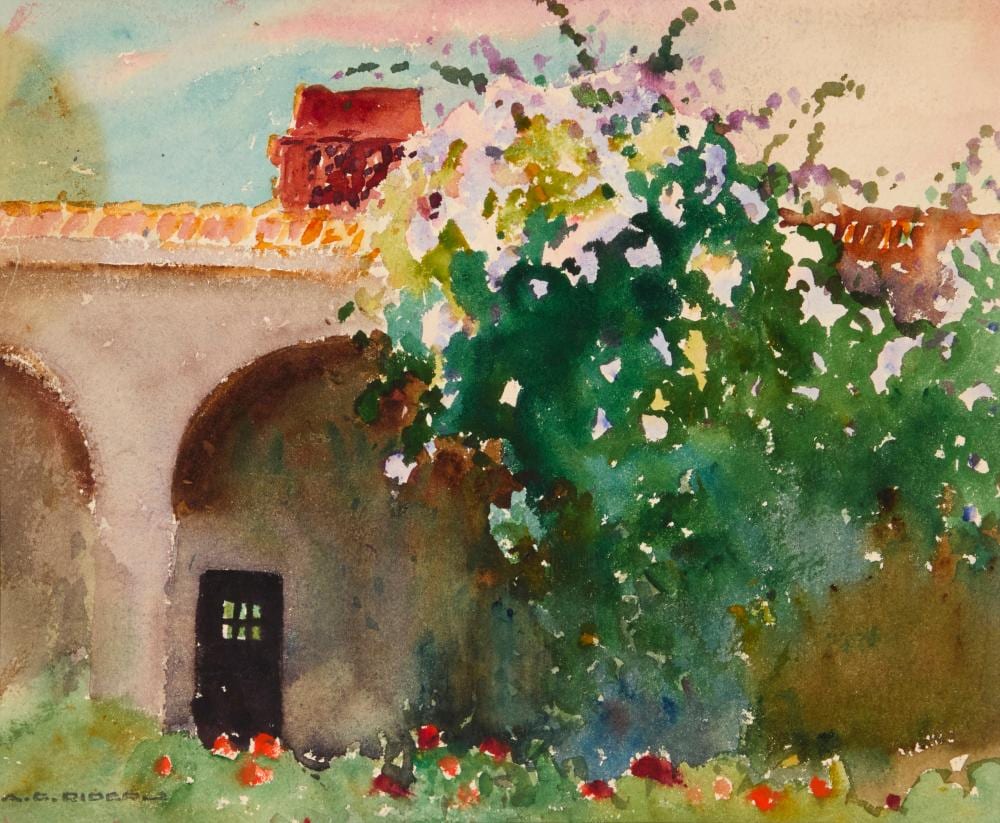 Arthur Grover Rider comparable auction result: arthur grover rider 1886 1975 mission garden possibly san juan capistrano
