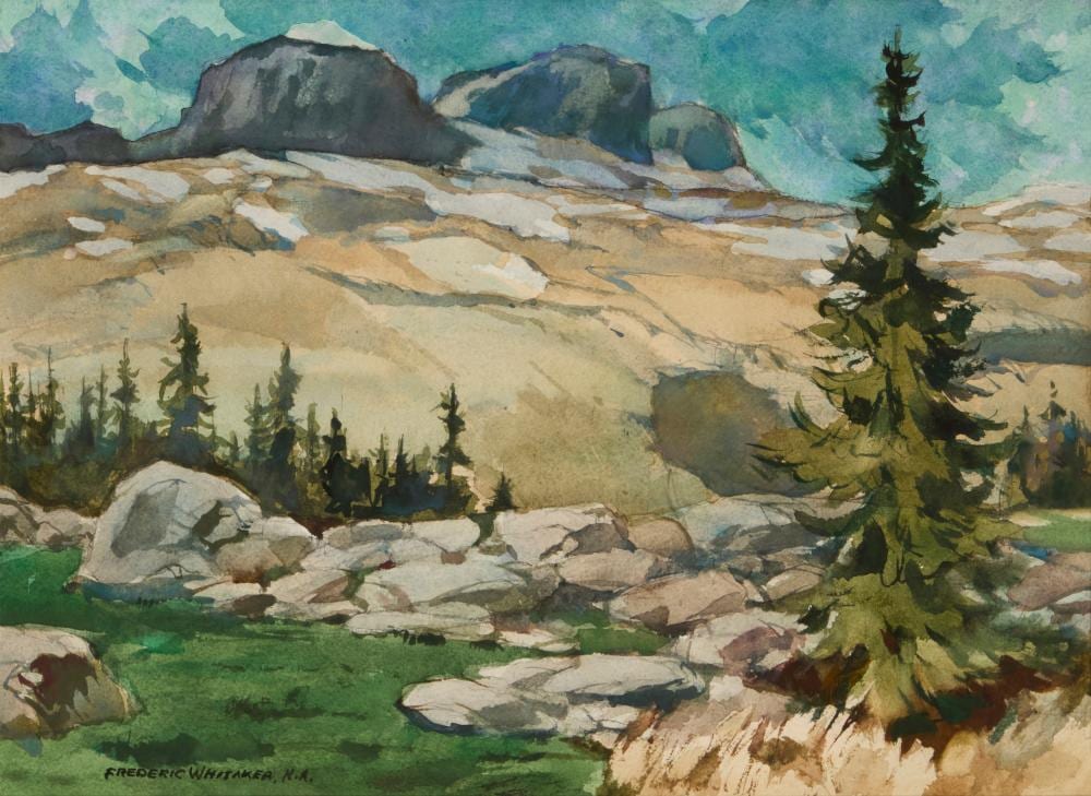 Frederic Whitaker comparable auction result: frederic whitaker 1891 1980 winter leaves reluctantly