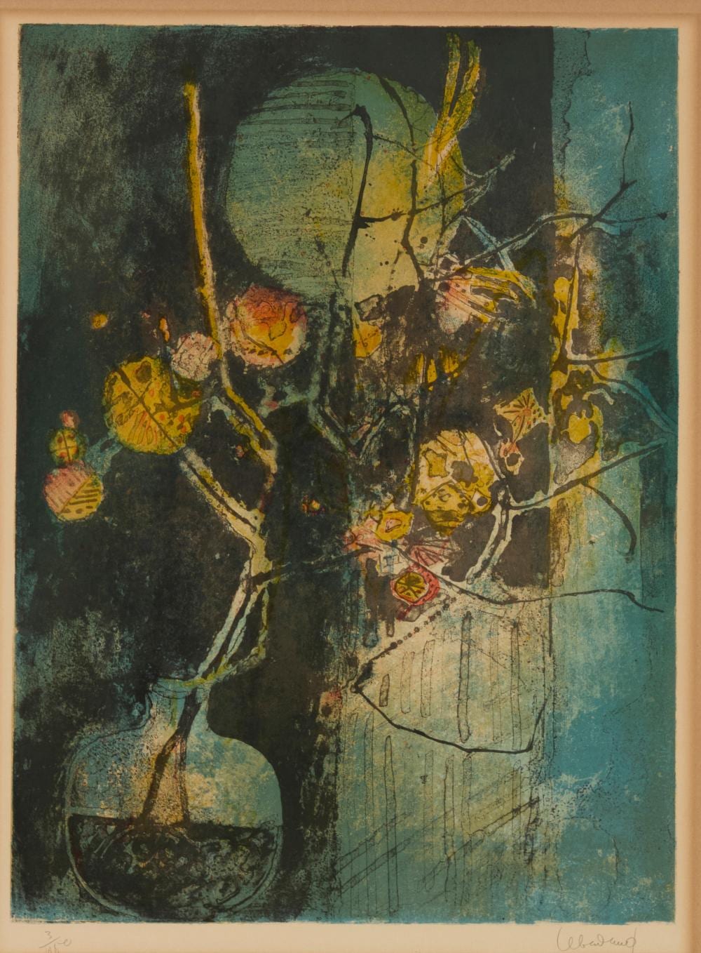 Dang Lebadang comparable auction result: dang lebadang 1921 2015 le vase de fleurs bleues