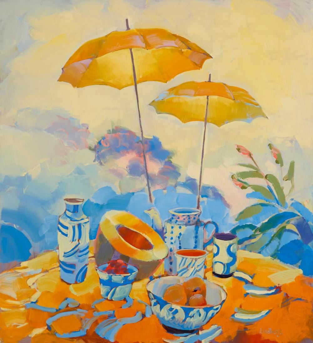 Keith Lindberg comparable auction result: keith lindberg b 1938 under the parasol