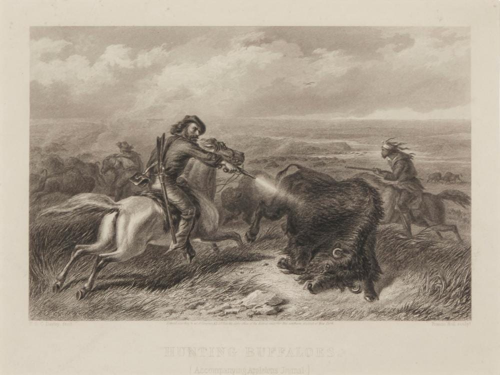 Felix Octavius Carr Darley comparable auction result: felix octavius carr darley 1822 1888 hunting buffaloes