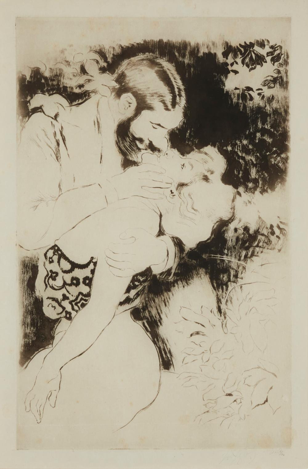Louis Legrand comparable auction result: louis auguste mathieu legrand 1863 1951 the kiss maitress