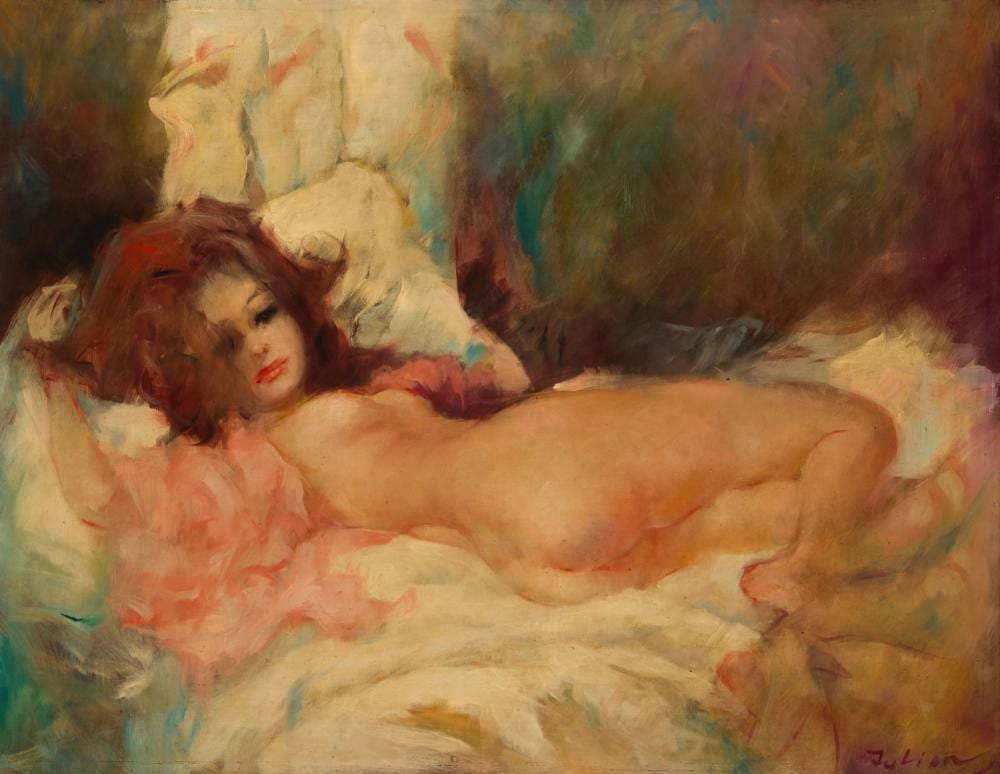 julian ritter 1909 2000 reclining female nude · John Moran Auctioneers · 2025-12-16 Julian Ritter comparable auction result: julian ritter 1909 2000 reclining female nude