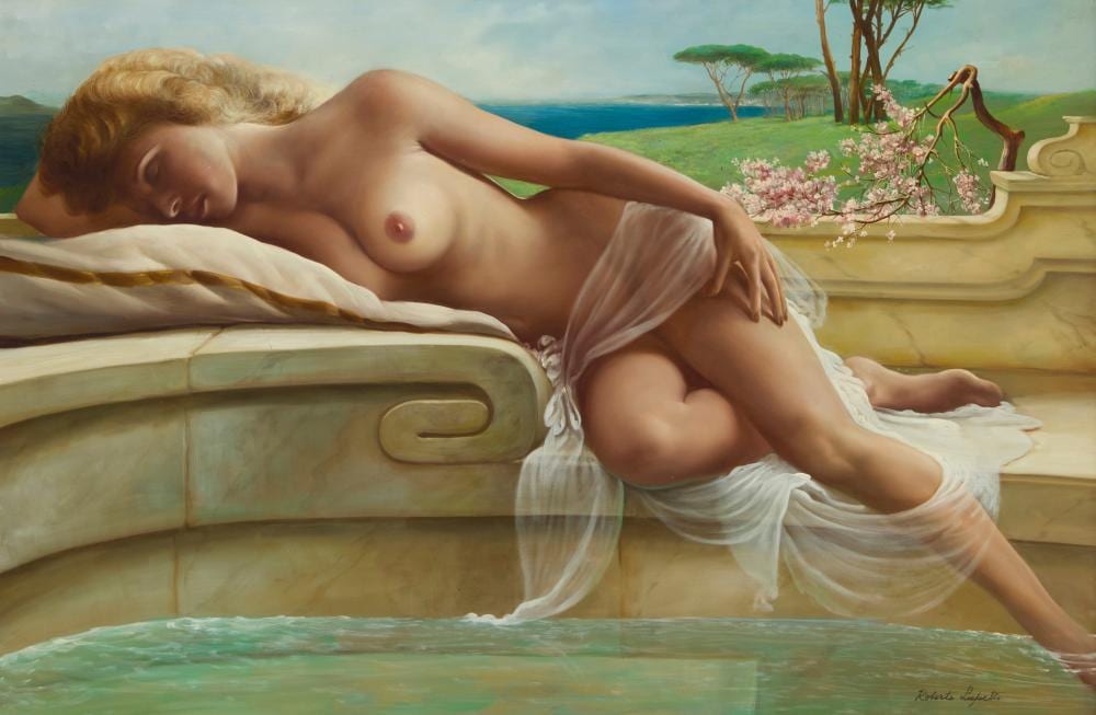 roberto lupetti 1918 1997 dreamy day circa 1979 · John Moran Auctioneers · 2025-12-16 Roberto Lupetti comparable auction result: roberto lupetti 1918 1997 dreamy day circa 1979