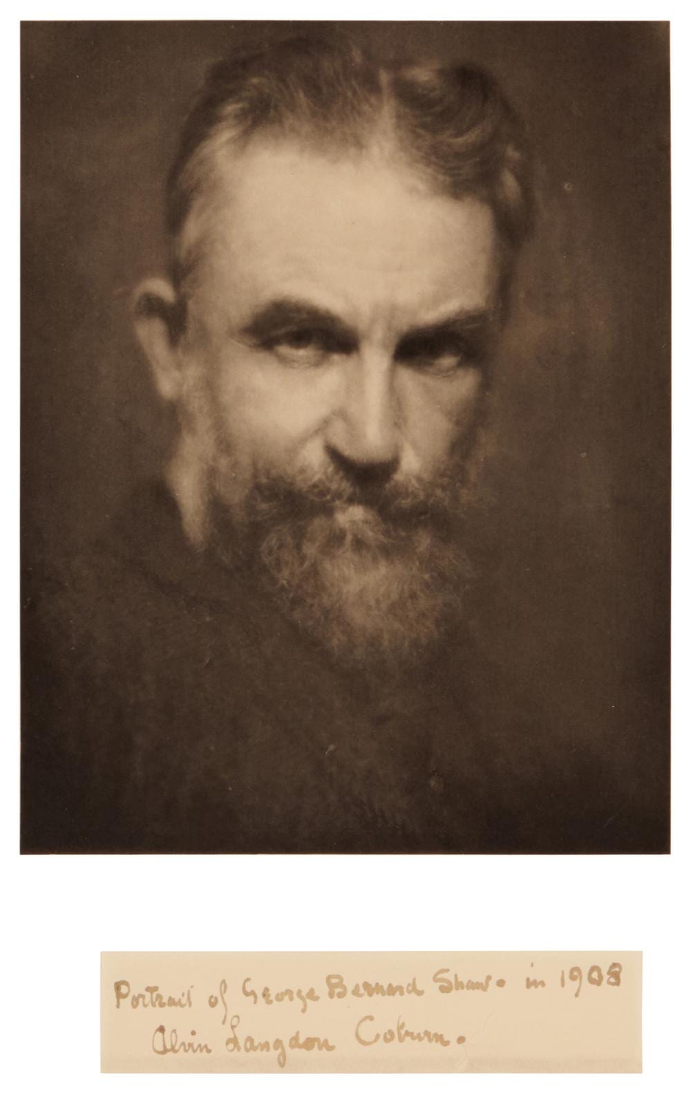 Alvin Langdon Coburn comparable auction result: alvin langdon coburn 1882 1966 portrait of george bernard shaw 1908