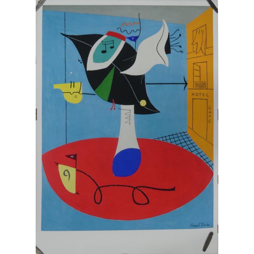 Stuart Davis comparable auction result: stuart davis still life with flowers lithograph