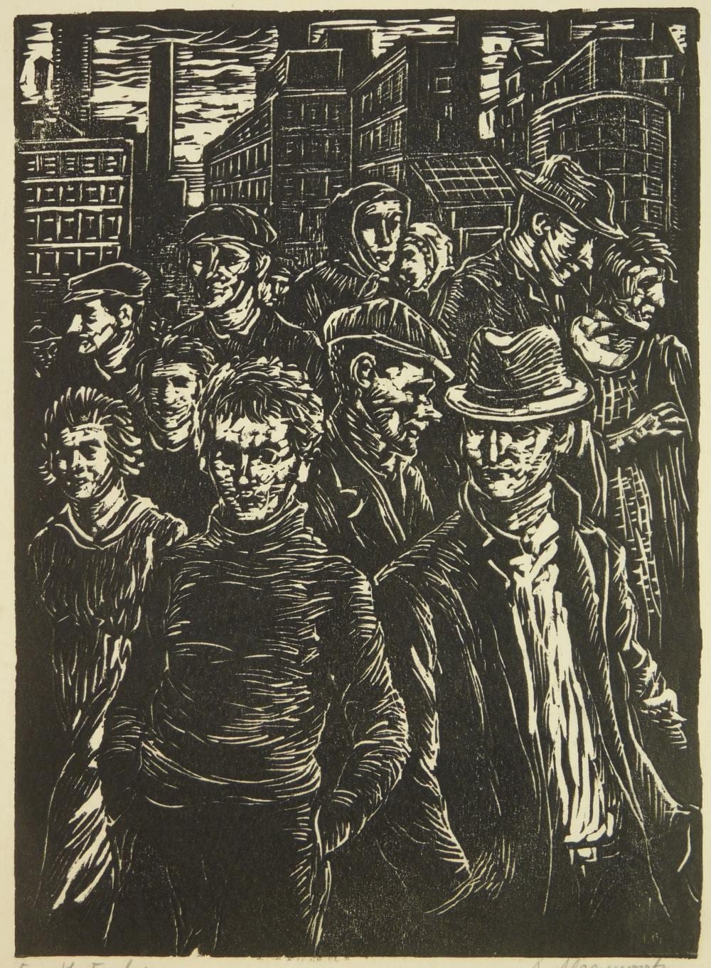 albert abramovitz american 1879 1963 linocut · Rachel Davis Fine Arts · 2025-12-06 Albert Abramovitz comparable auction result: albert abramovitz american 1879 1963 linocut