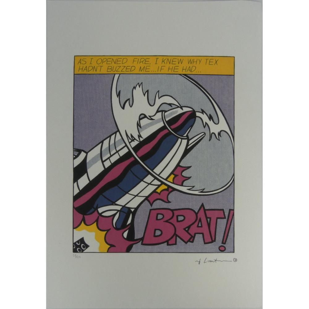 ROY LICHTENSTEIN 'AS I OPENED FIRE' LITHOGRAPH sold by Antiques & Modern Auction Gallery, lot 478 — auction record photograph