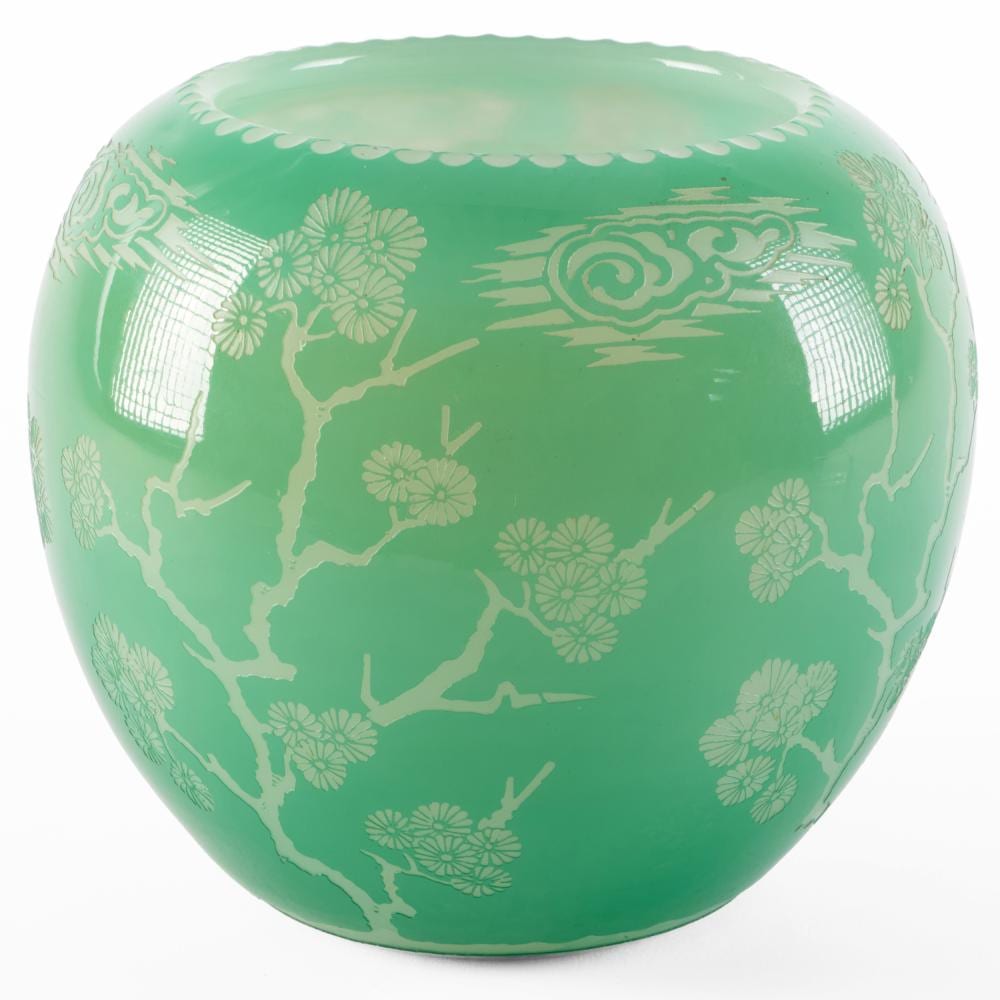 frederick carder for steuben etched jade glass vase · STAIR · 2025-12-11 Frederick Carder comparable auction result: frederick carder for steuben etched jade glass vase