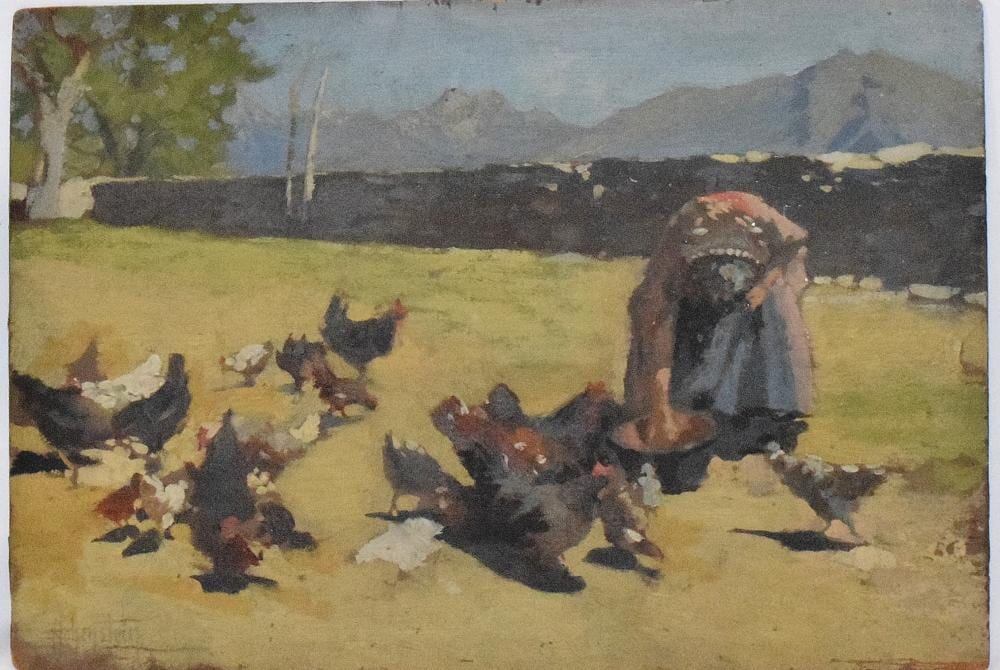Adolf Hohenstein comparable auction result: adolf hohenstein 1854 1928 barnyard oil painting