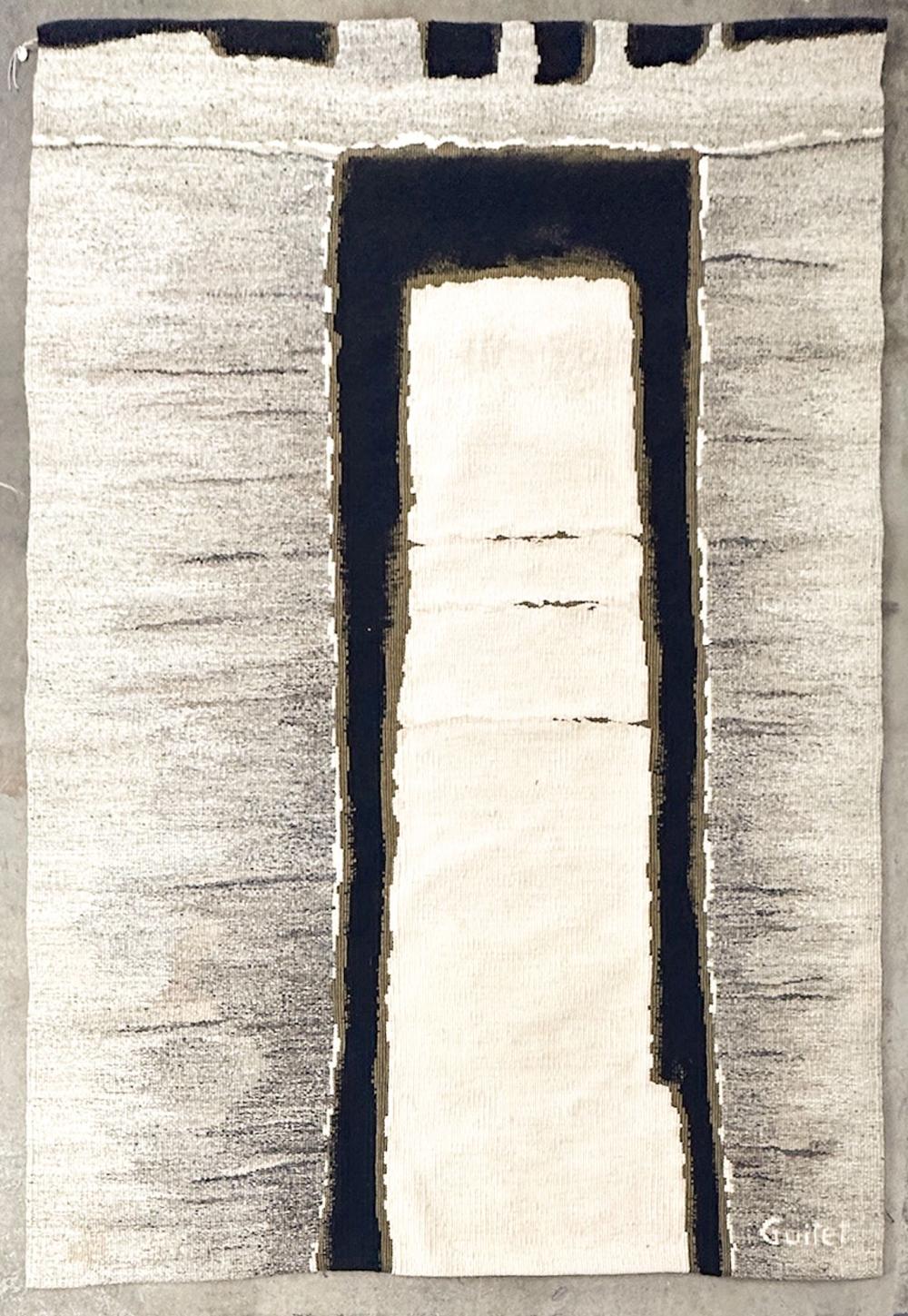 James Guitet comparable auction result: james guitet france 1925 2010 fiber art tapestry la porte du jour