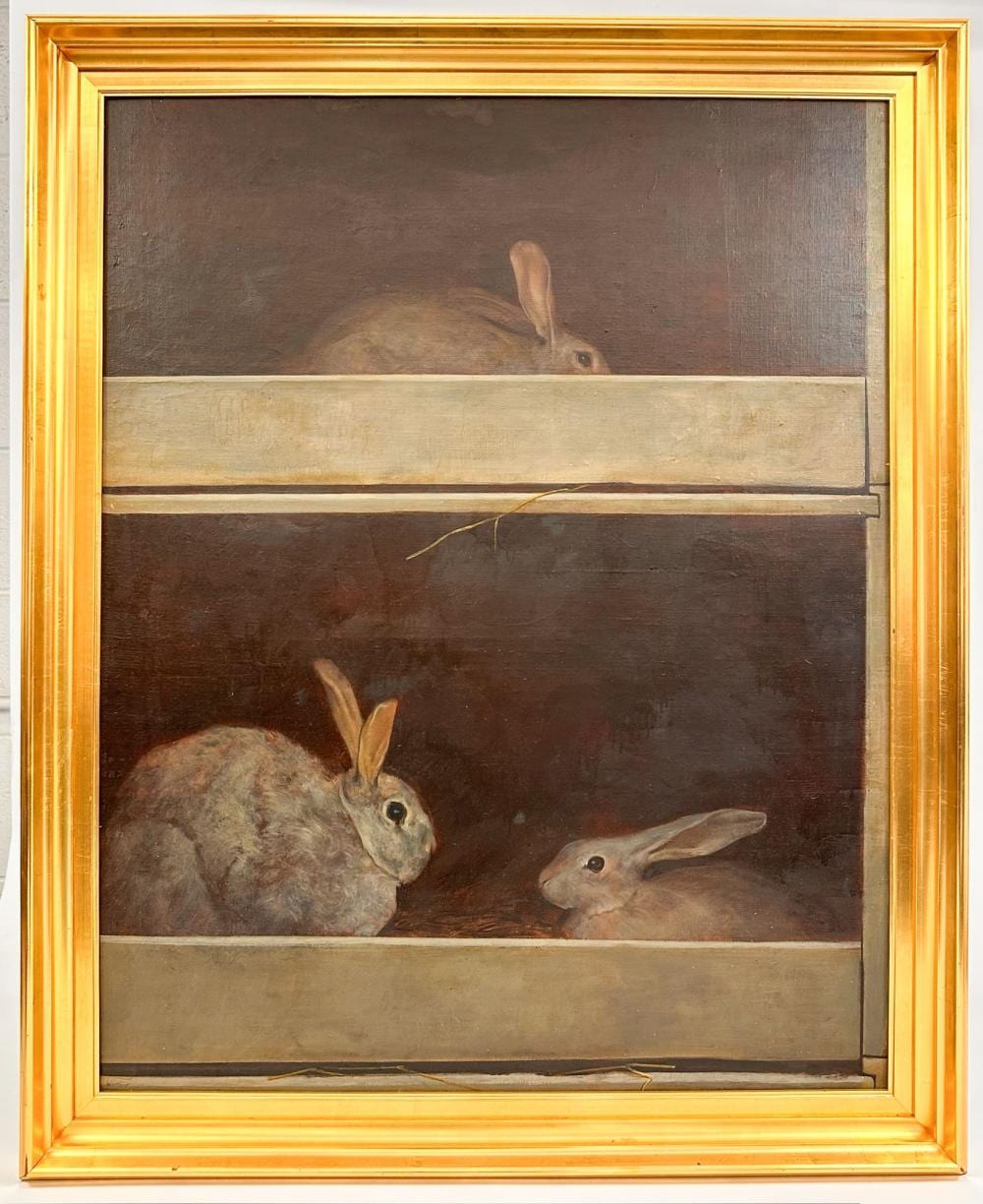 Bryan Westwood comparable auction result: bryan westwood 1930 2000 oil on board rabbits