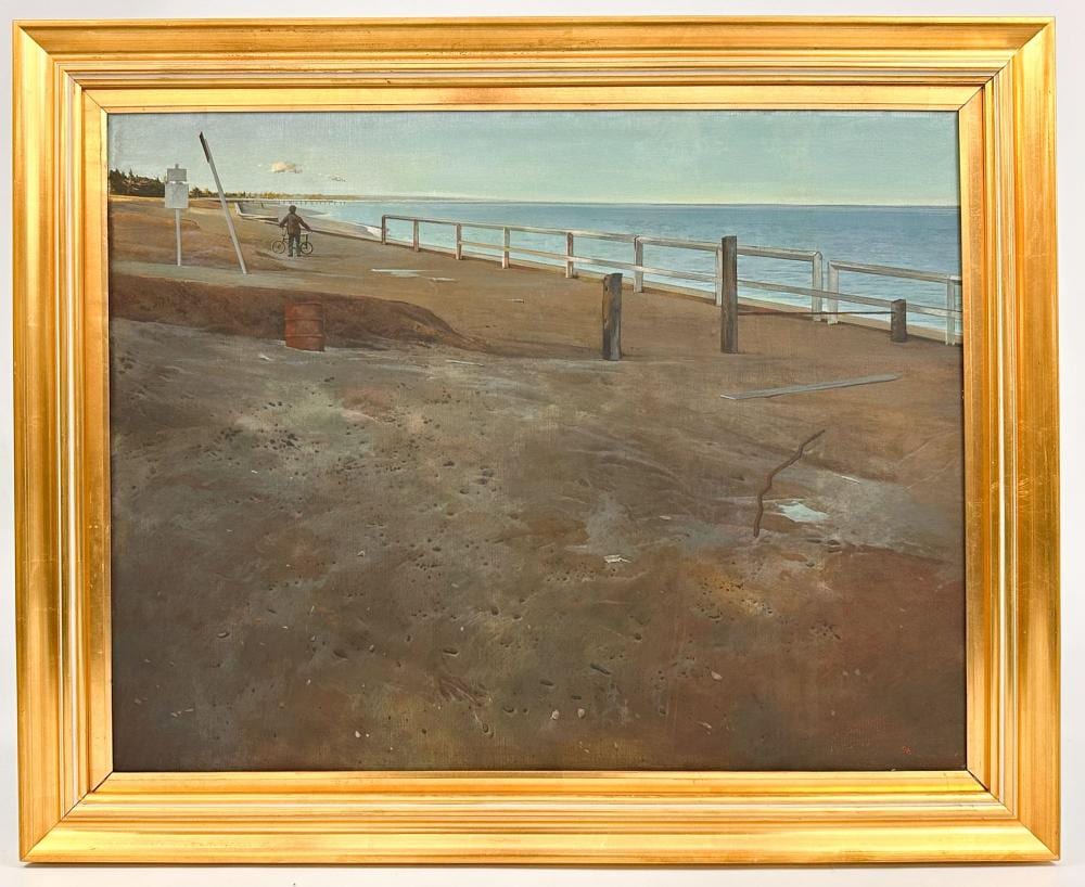 Bryan Westwood comparable auction result: bryan westwood 1930 2000 oil on canvas 6pm summer brighton le sands