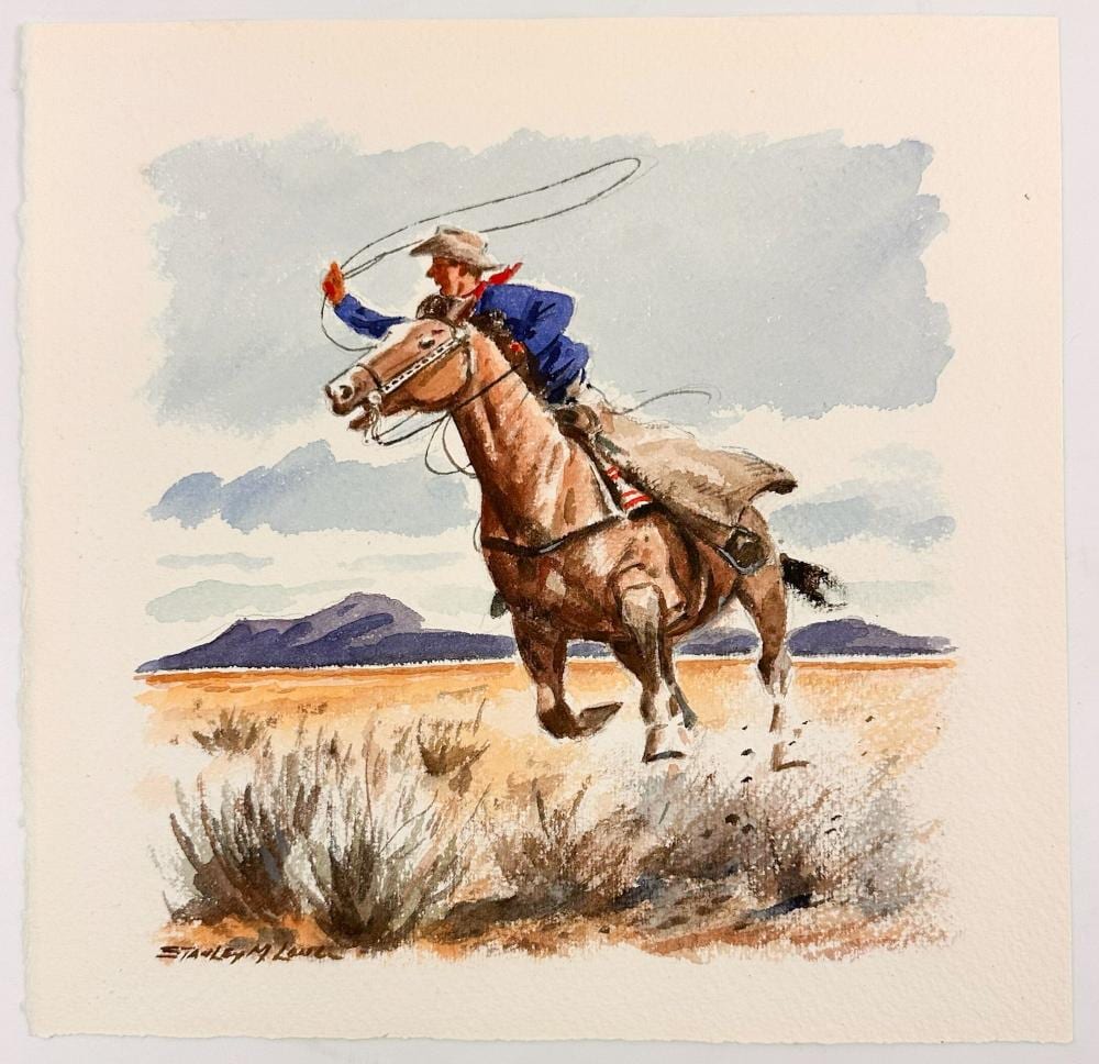 Stanley M. Long comparable auction result: stanley m long 1892 1972 watercolor on paper go get em