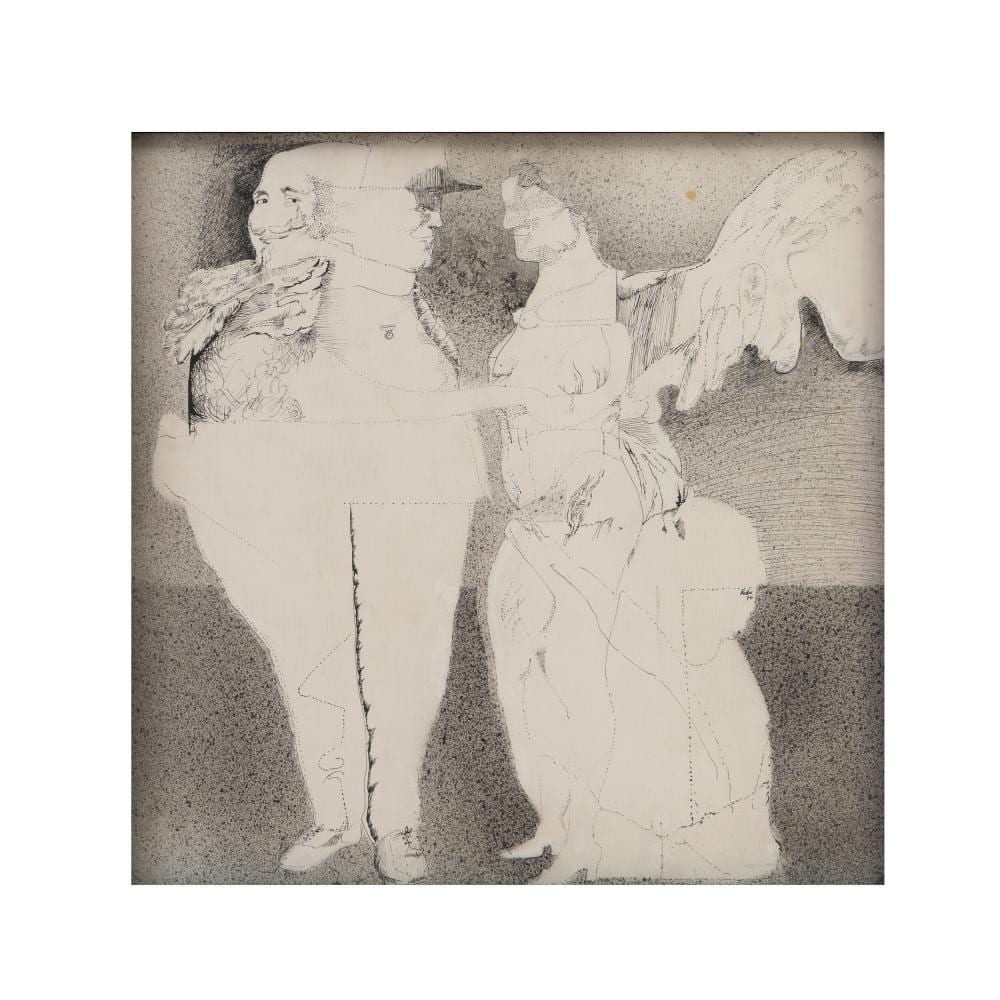 Juan Antonio Roda (1921-2003) El Premio Tinta china sobre madera 80 x 80 cm 1970 comparable sale